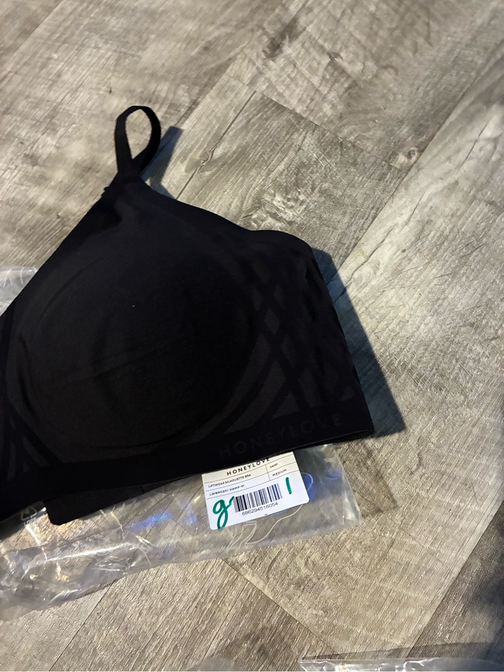Women’s Honeylove LiftWear Silhouette Bra Vamp Black New SZ Med NWT - Picture 2 of 8
